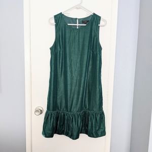 J. Crew Velvet Ruffle Hem Dress sz8